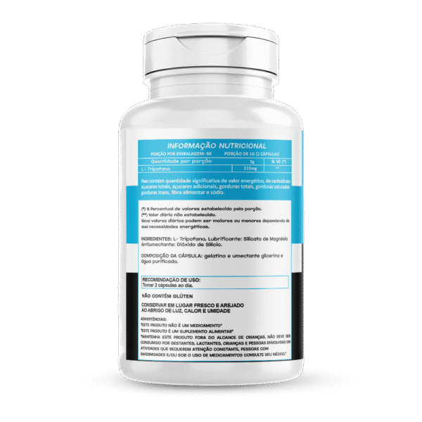 L- Tripofano 120 Cápsulas 500mg Hionutri - Imagem 2