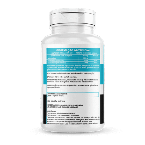 Melatonina 120 cápsulas 500mg Hionutri - Imagem 2
