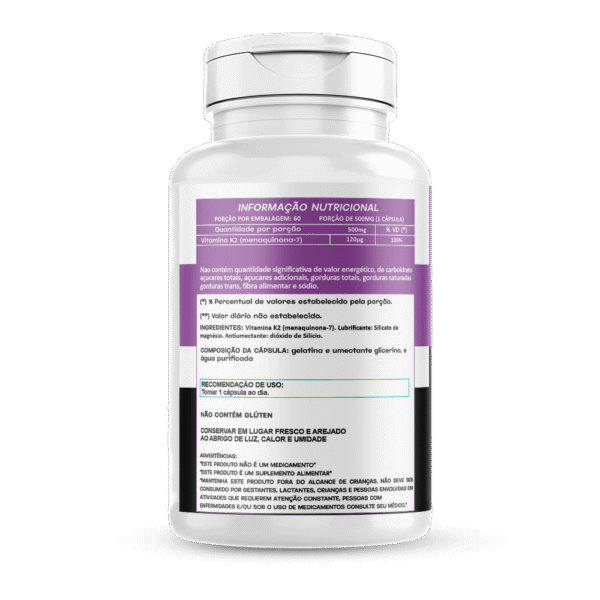 Vitamina k2 60 cápsulas 500mg Hionutri - Imagem 2