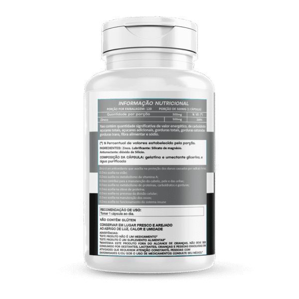 Zinco 120 cápsulas 500mg Hionutri - Imagem 2