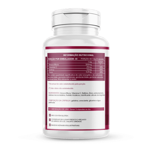 Amora Miura Natural 120 cápsulas 500mg - Imagem 2