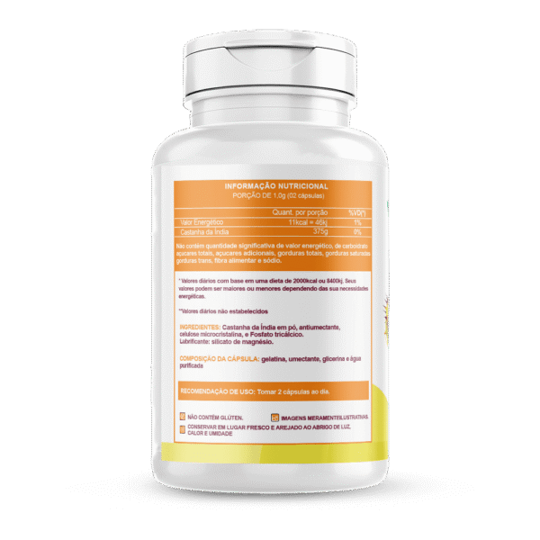 Castanha da Índia 120 cápsulas 500 mg - Imagem 2