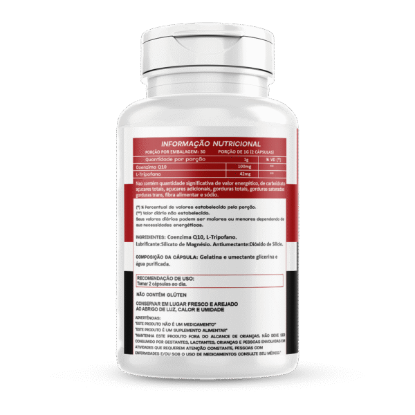Coenzima Q10 + L-Tripofano 60 cápsulas 500mg - Imagem 2