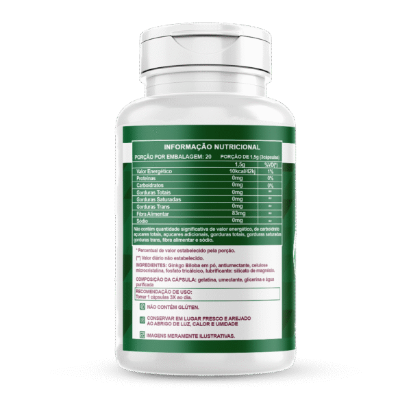 Gingko Biloba em cápsulas 500mg - Imagem 2