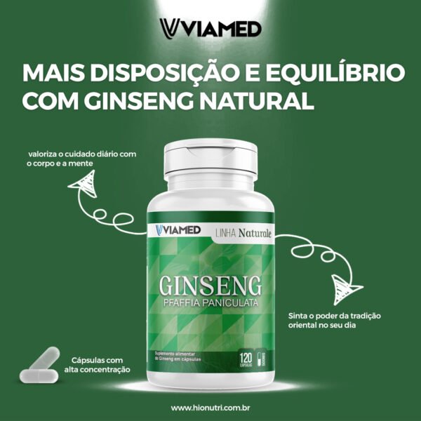 Ginseng com 120 cápsulas de 500mg - Imagem 3