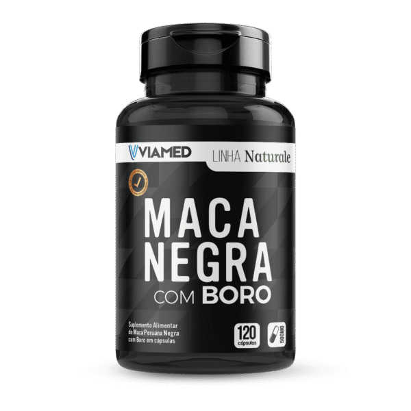 Maca Peruana Negra Com Boro 120 Cáps 500mg