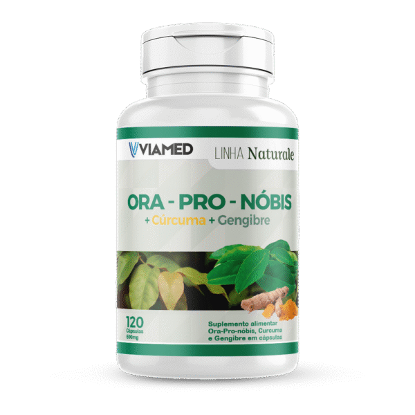 Ora-Pro-Nóbis + Cúrcuma e Gengibre 500 mg