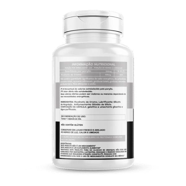 Picolinato de Cromo 120 cápsulas 500mg Hionutri - Imagem 2