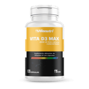Vita D3 Max  2.000UI 120 Cápsulas 500mg Hionutri