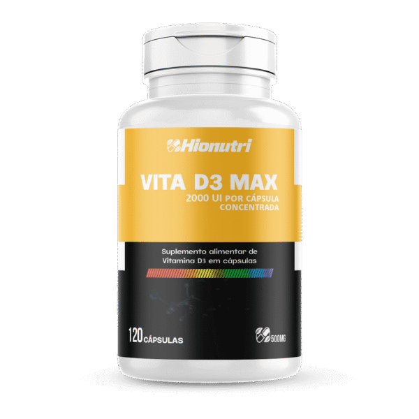 Vita D3 Max  2.000UI 120 Cápsulas 500mg Hionutri