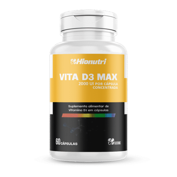 Vita D3 Max  2.000UI 60 Cápsulas 500mg Hionutri